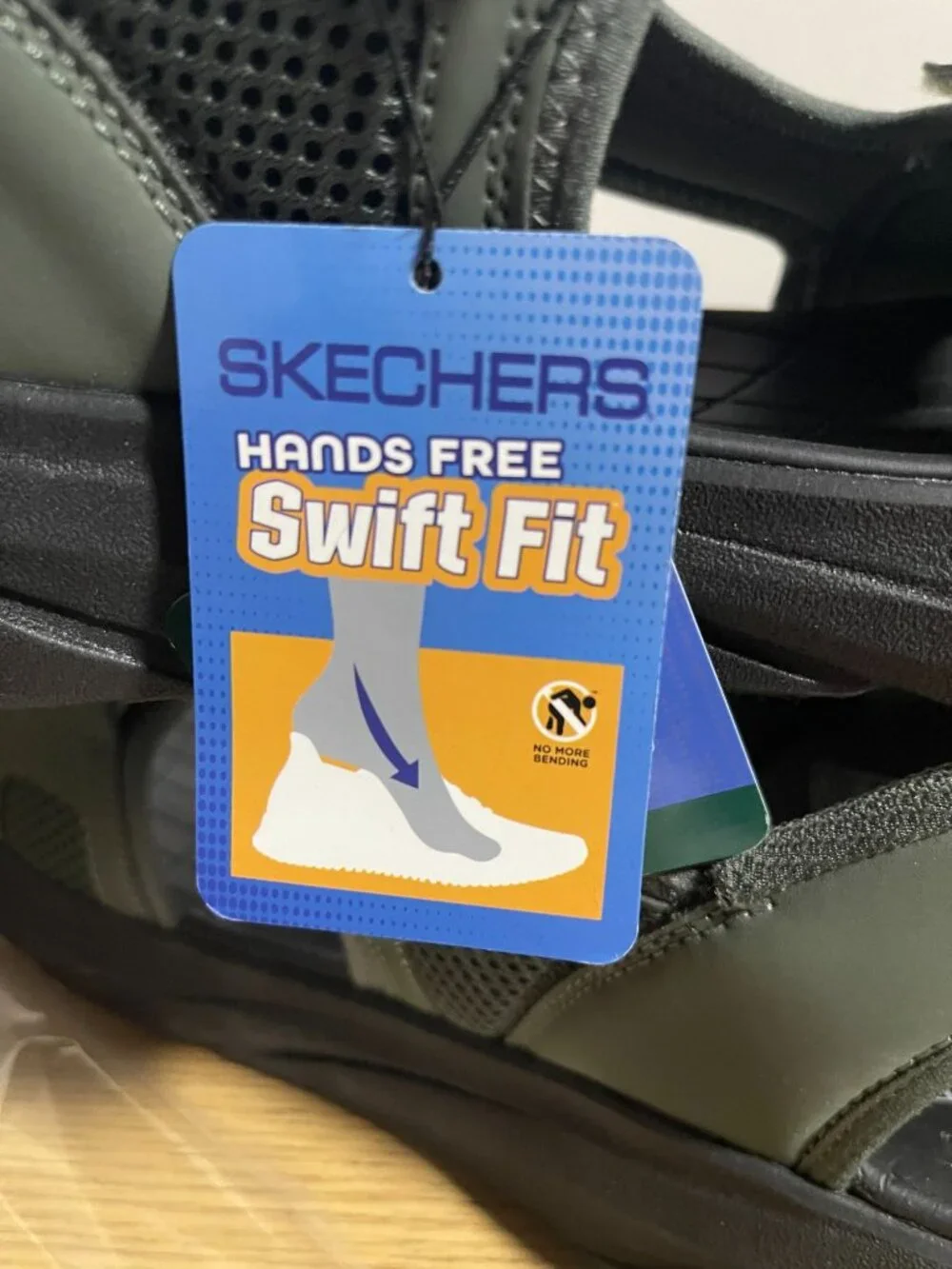 Skechers Mens Swift Fit Hands-Free Water Sandals Size 12 Green Adjustable Straps